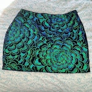 COPY - Blue & Green Sequined skirt